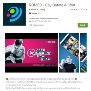 PlanetRomeo rating by google play